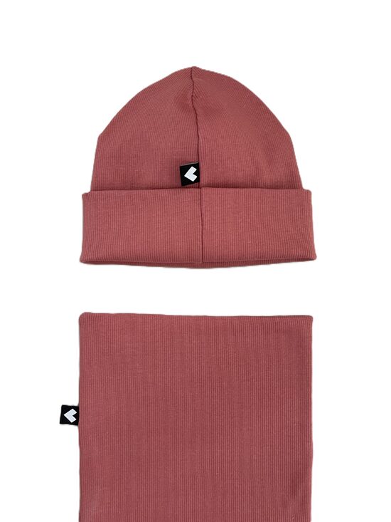 Riņķšalle no rievotas kokvilnas - dūmakaina roze