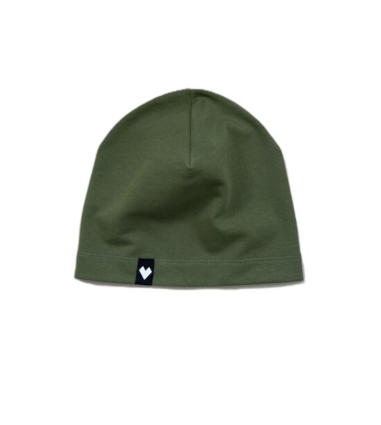 Plānā kokvilnas trikotāžas cepure bērniem (viena slāņa) - Haki