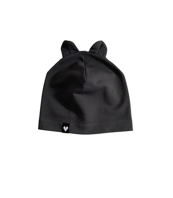 Plānā beanie bērnu cepure ar ausīm (Antracīta pelēka)